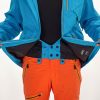 chaqueta azul de esquí para hombre con cierre térmico