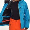 chaqueta ski hombre azul abierta con banda de silicona