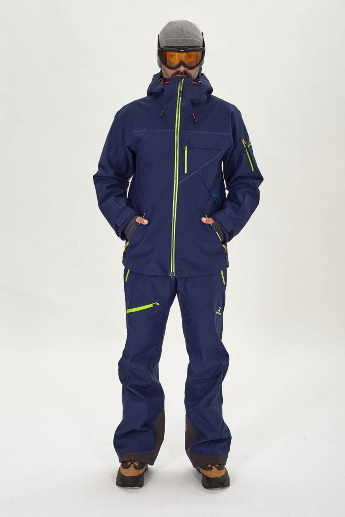 ropa ski hombre azul